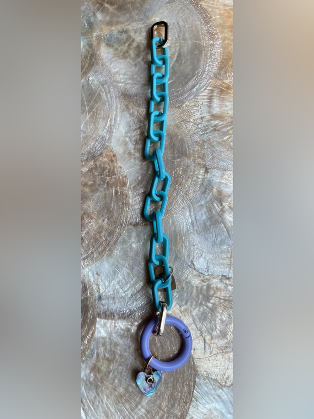 New Chunky Y2K abalone charm bracelet